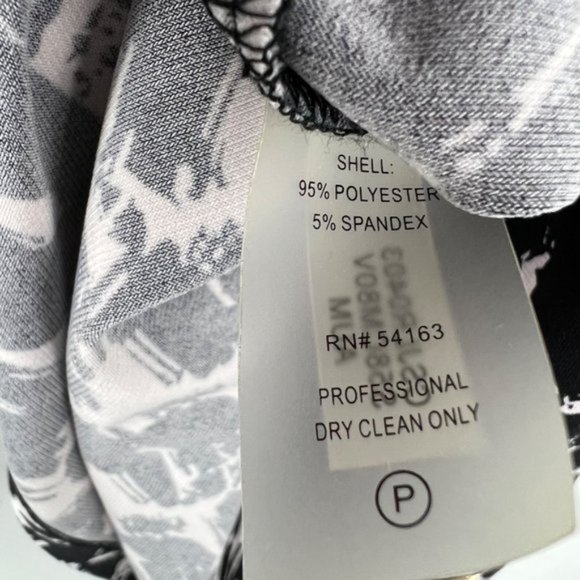 Calvin Klein Sleeveless Blouse Black White Purple Career Small - Picture 7 of 7